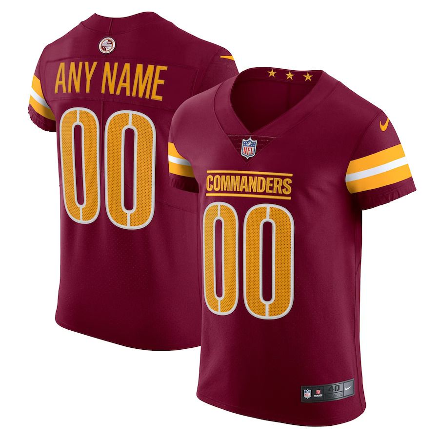 Men Washington Commanders Nike Burgundy Vapor Untouchable Elite Custom NFL Jersey->customized nfl jersey->Custom Jersey